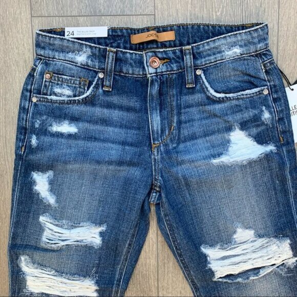 Joe's Jeans straight leg Jeans Billie Slim Crop Kumi Distressed Denim boyfriend - Picture 5 of 16